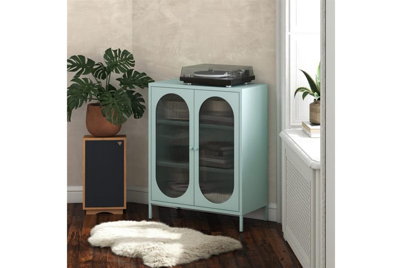 Medicinskåp Loft24 Skåp Luna 80x40x102 cm, Himmelsblå Light Blue,Blå - Förvaring - Skåp