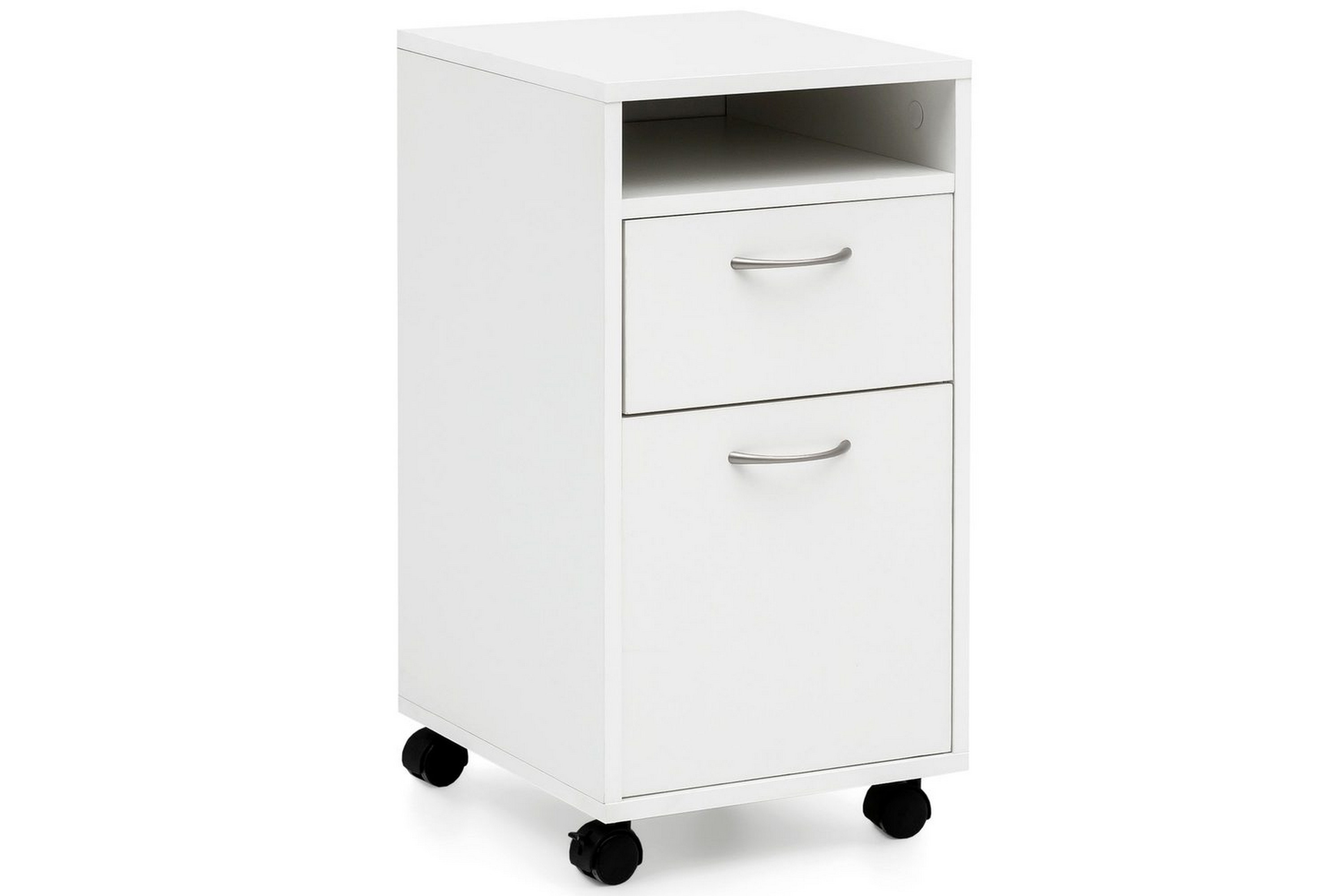 Rullkontejner Wohnling 1 låda 1 dörr folierad spånskiva med hjul modern -