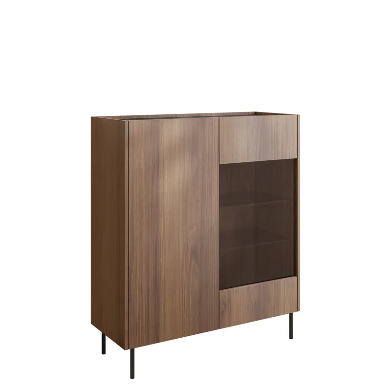 Akihito Vitrinskåp 97x117 cm - Brun - Förvaring - Skåp - Vitrinskåp