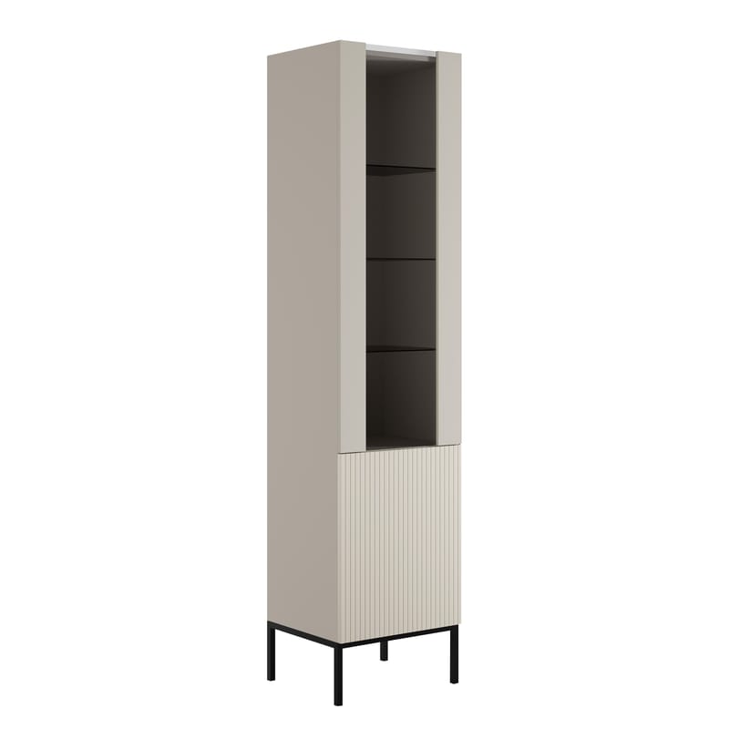 Amelus Vitrinskåp 50x190 cm, Beige