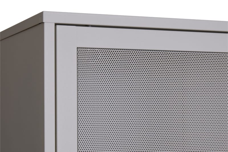 Annabel Vitrinskåp 40 cm djup 90 cm bred 180 cm hög Metall - Ljusgrå - Förvaring - Skåp - Vitrinskåp