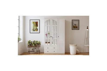 Astrel Garderobsskåp 105x184 cm - Matt Vit - Förvaring - Skåp - Garderobsskåp