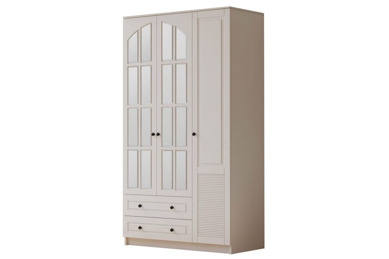 Astrel Garderobsskåp 105x184 cm, Matt Vit