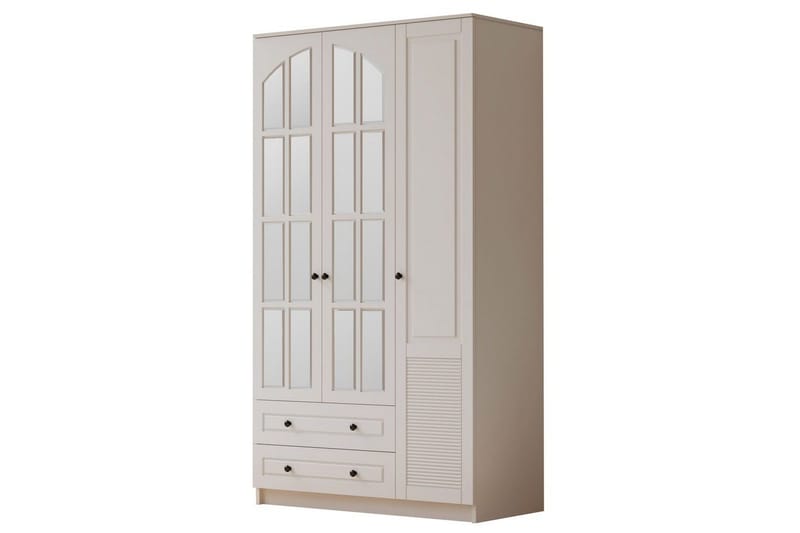 Astrel Garderobsskåp 105x184 cm - Matt Vit - Förvaring - Skåp - Garderobsskåp