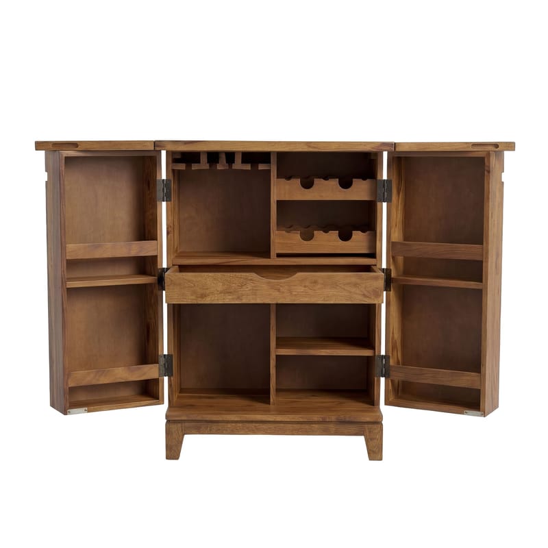 Avelo Barskåp 65 cm i massivt sheeshamträ med fällbar design - naturligt trä - Förvaring - Skåp - Barskåp
