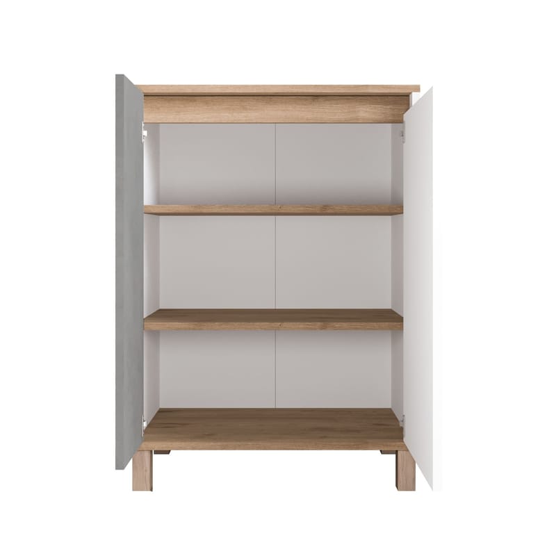 Avero Multifunktionsskåp 69,7x97x40 cm - Vit ek grå - Förvaring - Skåp - Köksskåp