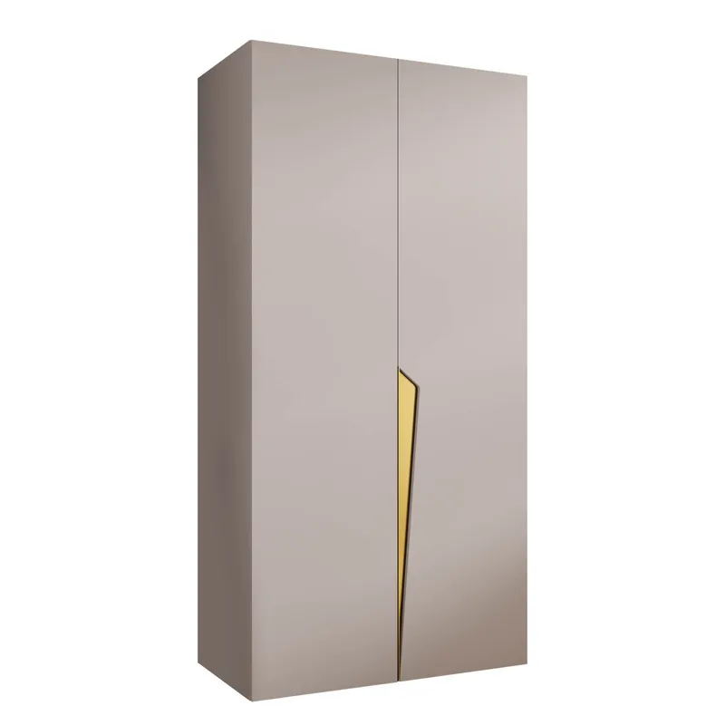 Barile Garderob 100 cm, Cashmere med gulddetalj