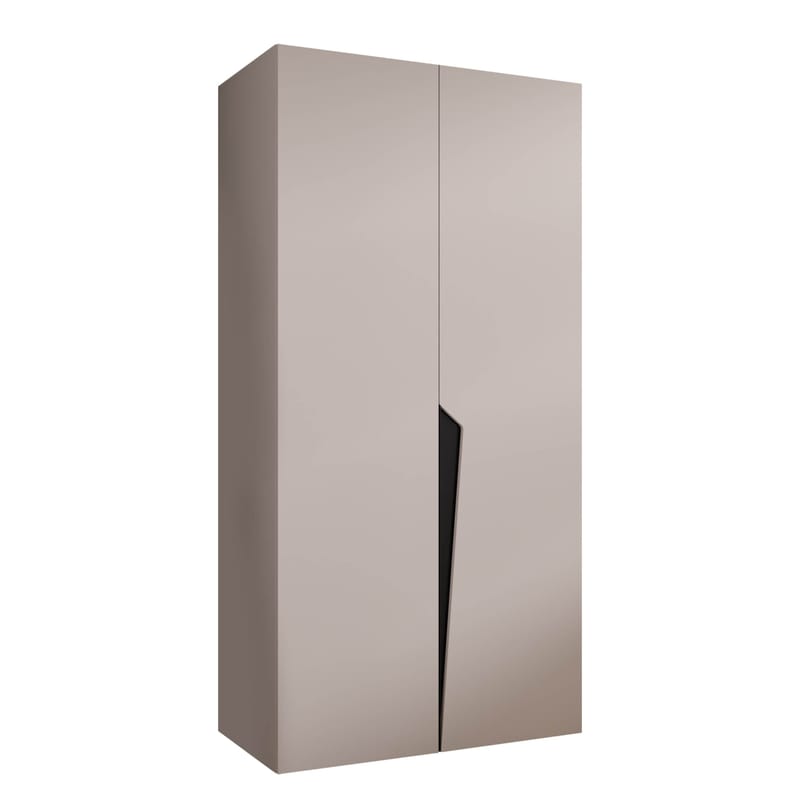 Barile Garderob 100 cm, Cashmere med svart detalj
