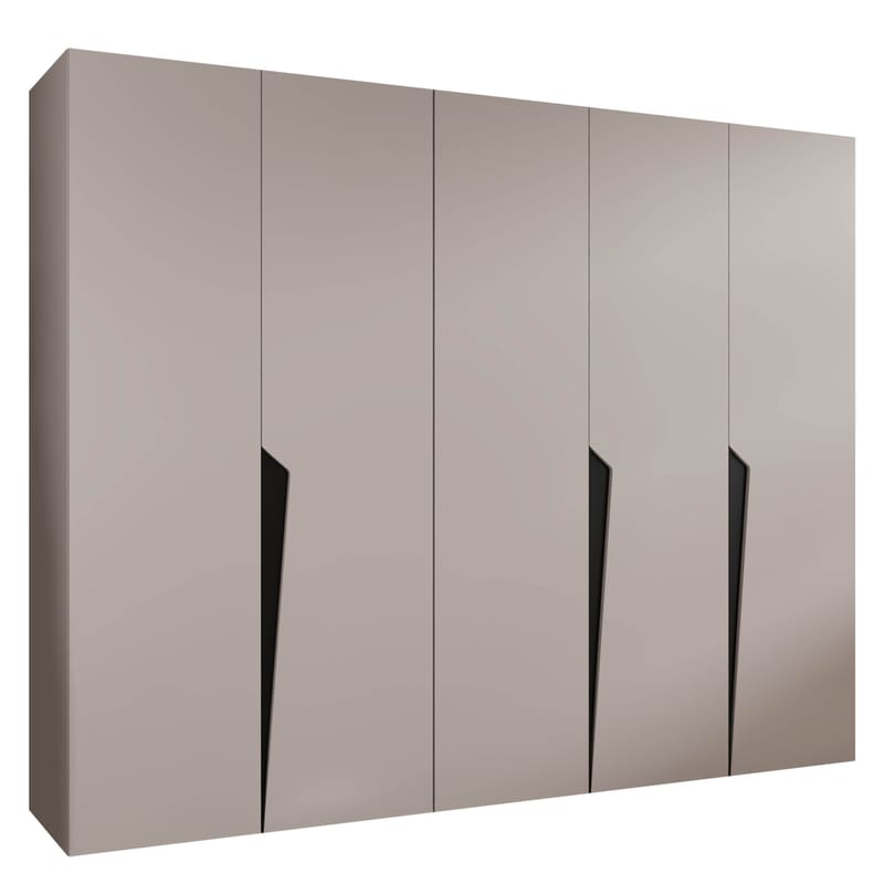 Barile Garderob 250 cm, Cashmere / svart