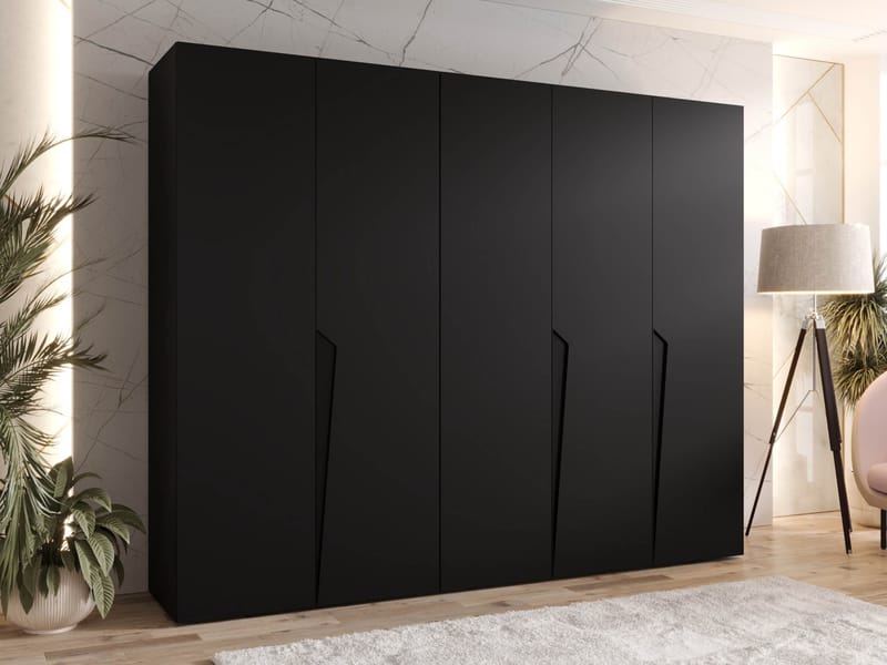 Barile Garderob 250 cm - Svart - Förvaring - Skåp - Garderobsskåp