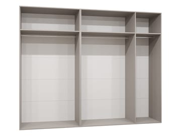 Barile Garderob med spegel 250 cm - Svart - Förvaring - Skåp - Garderobsskåp