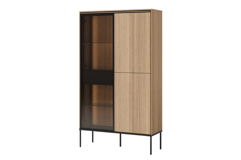 Basici Vitrinskåp 91x158 cm - Vit - Förvaring - Skåp - Vitrinskåp