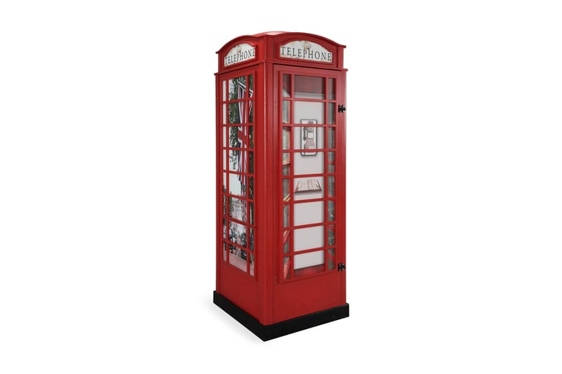 BEADRY Garderob Telefonkiosk London Röd - Barngarderob - Garderobsskåp