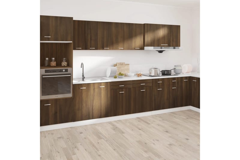 beBasic Underskåp rökfärgad Brun ek 50x46x81,5 cm konstruerat trä - Förvaring - Skåp - Köksskåp