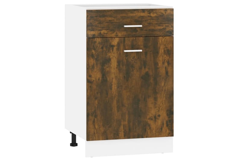 beBasic Underskåp rökfärgad ek 50x46x81,5 cm konstruerat trä - Förvaring - Skåp - Köksskåp