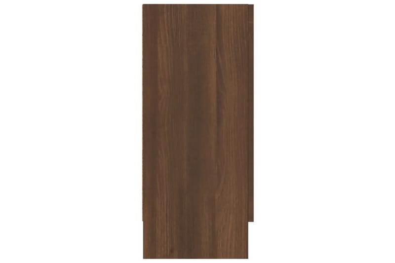 beBasic Vitrinskåp brun ek 120x30,5x70 cm konstruerat trä - Vitrinskåp