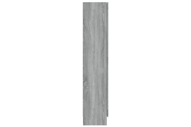 beBasic Vitrinskåp grå sonoma 82,5x30,5x150 cm konstruerat trä - Vitrinskåp