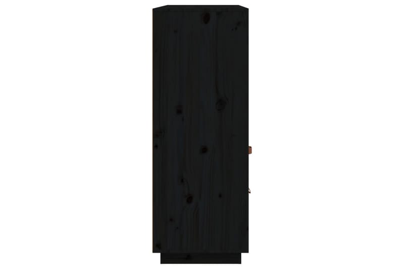 beBasic Vitrinskåp svart 100x40x108,5 cm massiv furu - Vitrinskåp
