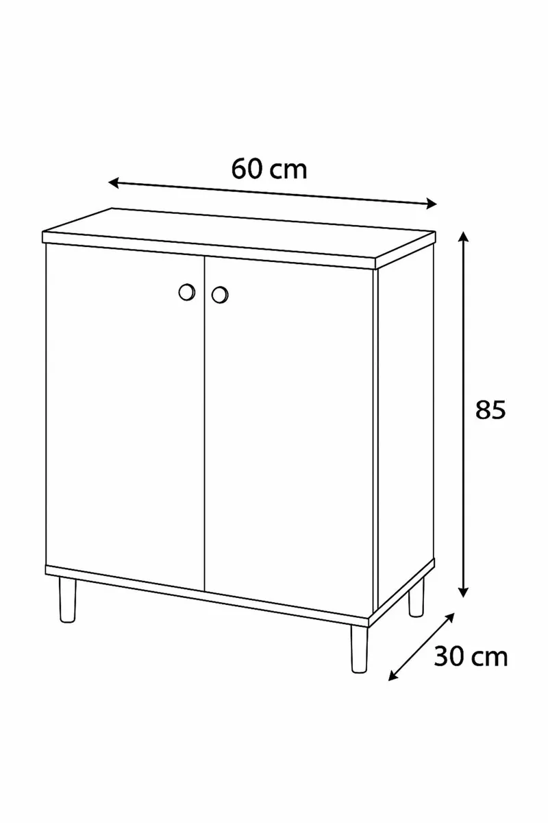 Belvo Multifunktionsskåp 60x85x30 cm - Furu - Förvaring - Skåp - Köksskåp