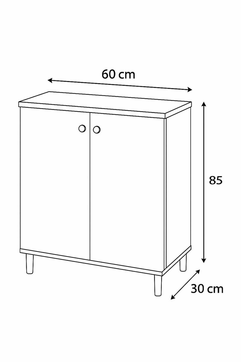 Belvo Multifunktionsskåp 60x85x30 cm - Sapphire Oak - Förvaring - Skåp - Köksskåp
