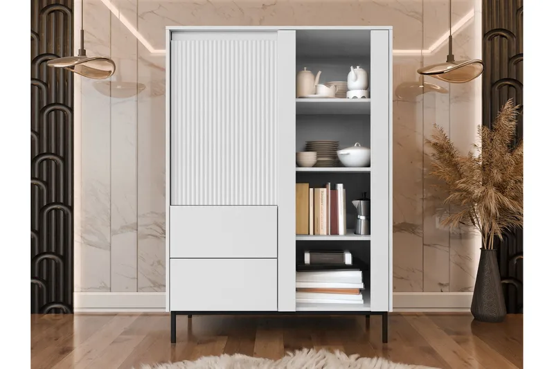 Bjurholm Vitrinskåp 104x146 cm - Vit - Förvaring - Skåp - Vitrinskåp