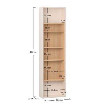 Bokhylla 4 You Fresh 4 Dörrar Sida av Garderob - 206 cm - Förvaring - Hyllor - Bokhylla