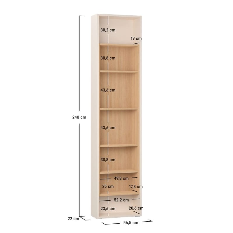 Bokhylla 4 You Fresh 4 Dörrar Sida av Garderob - 240,6 cm - Förvaring - Skåp - Garderobsskåp