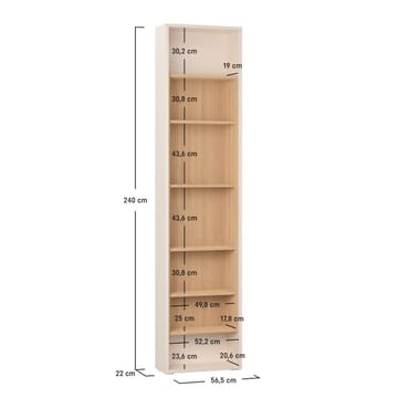 Bokhylla 4 You Fresh 4 Dörrar Sida av Garderob - 240,6 cm - Förvaring - Hyllor - Bokhylla