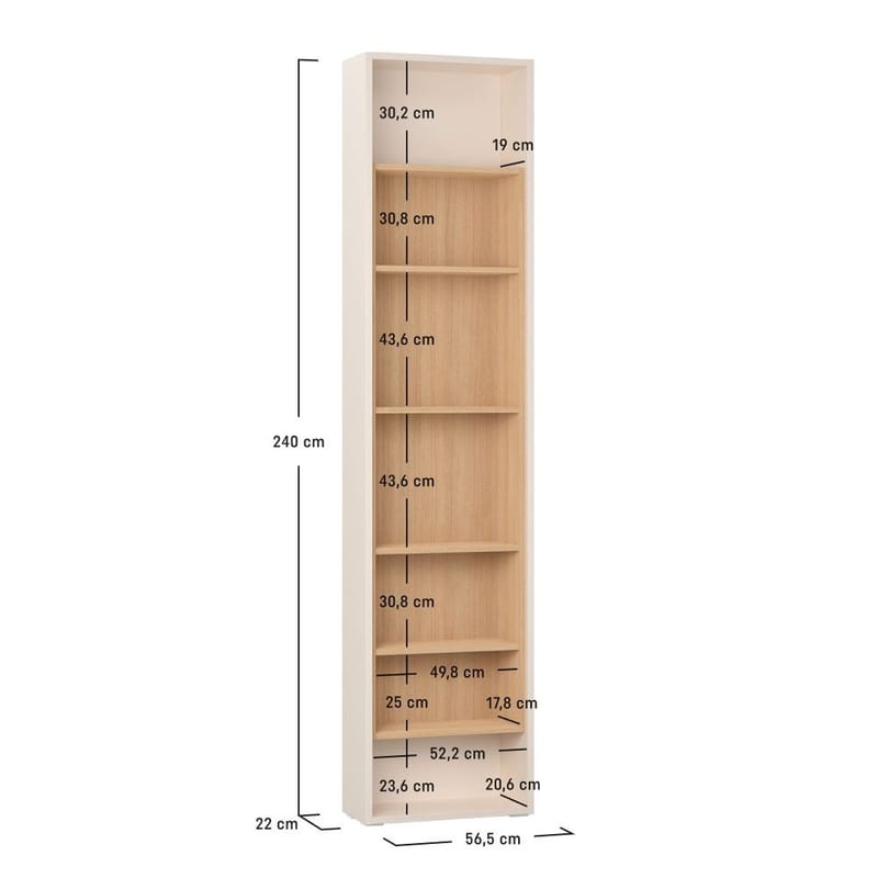 Bokhylla 4 You Fresh 4 Dörrar Sida av Garderob - 240,6 cm - Förvaring - Skåp - Garderobsskåp