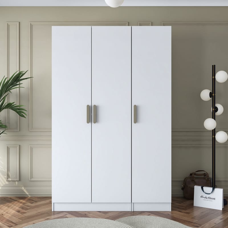 Bralen Garderob 135x210x57,5 cm - Vit - Förvaring - Skåp - Garderobsskåp