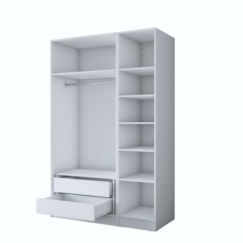Bralen Garderob 135x210x57,5 cm - Vit - Förvaring - Skåp - Garderobsskåp