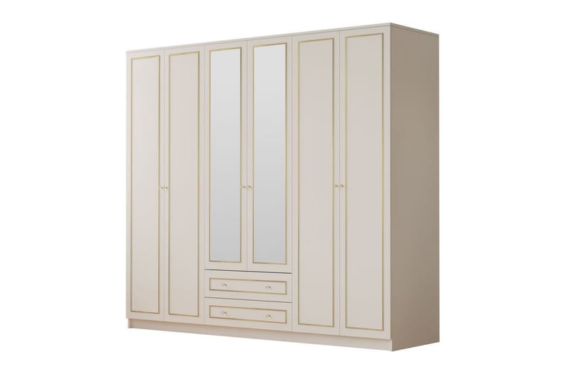 Branor Garderobsskåp 210x184 cm - Matt Vit - Förvaring - Skåp - Garderobsskåp