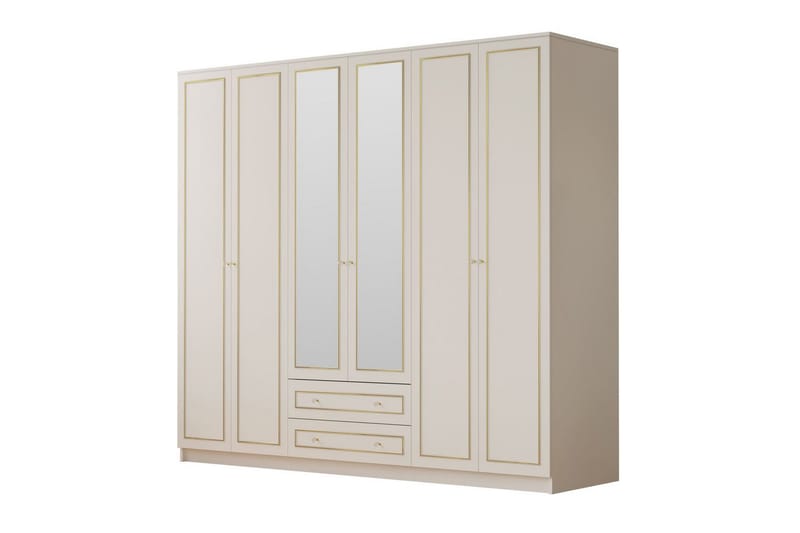 Branor Garderobsskåp 210x210 cm, Matt Vit