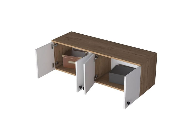 Calros Hörnskåp - Valnöt/Vit - Förvaring - Skåp - Hörnskåp