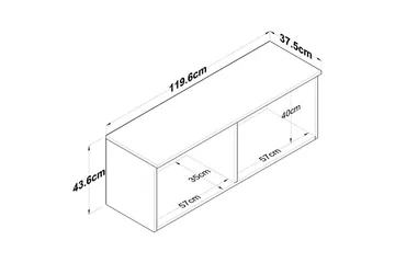 Calros Hörnskåp - Valnöt/Vit - Förvaring - Skåp - Köksskåp