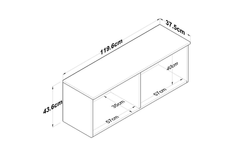 Calros Hörnskåp - Valnöt/Vit - Förvaring - Skåp - Köksskåp