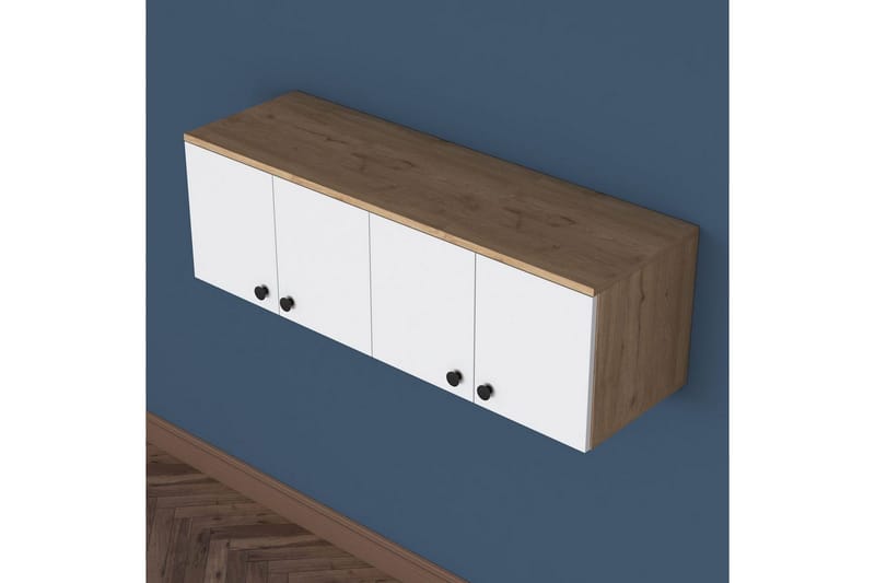 Calros Hörnskåp - Valnöt/Vit - Förvaring - Skåp - Köksskåp