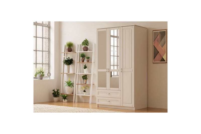 Ceynor Garderobsskåp 105x210 cm - Matt Vit - Förvaring - Skåp - Garderobsskåp
