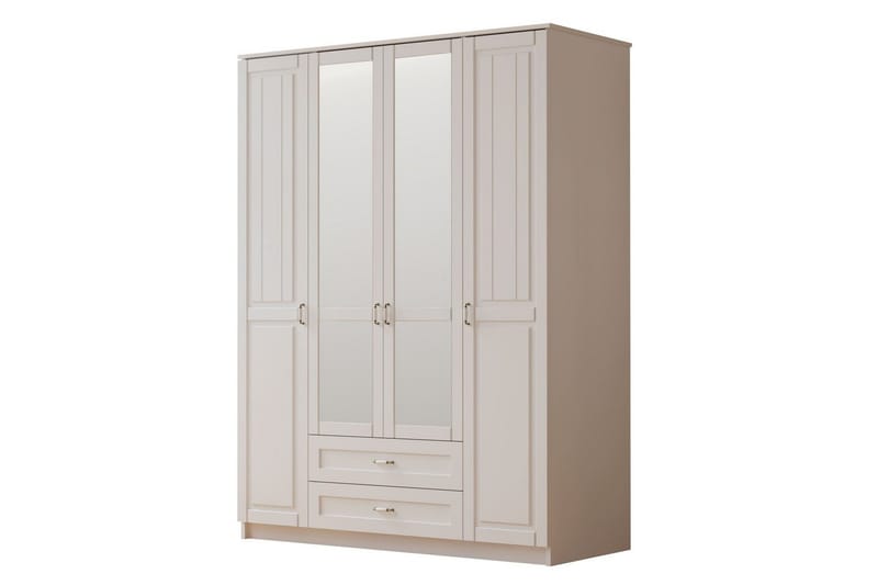 Ceynor Garderobsskåp 140x210 cm, Matt Vit