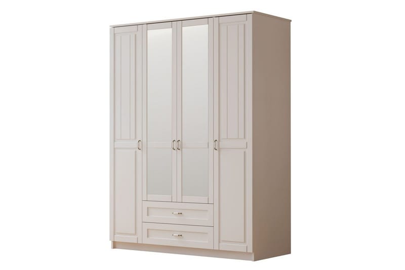 Ceynor Garderobsskåp 140x210 cm - Matt Vit - Förvaring - Skåp - Garderobsskåp