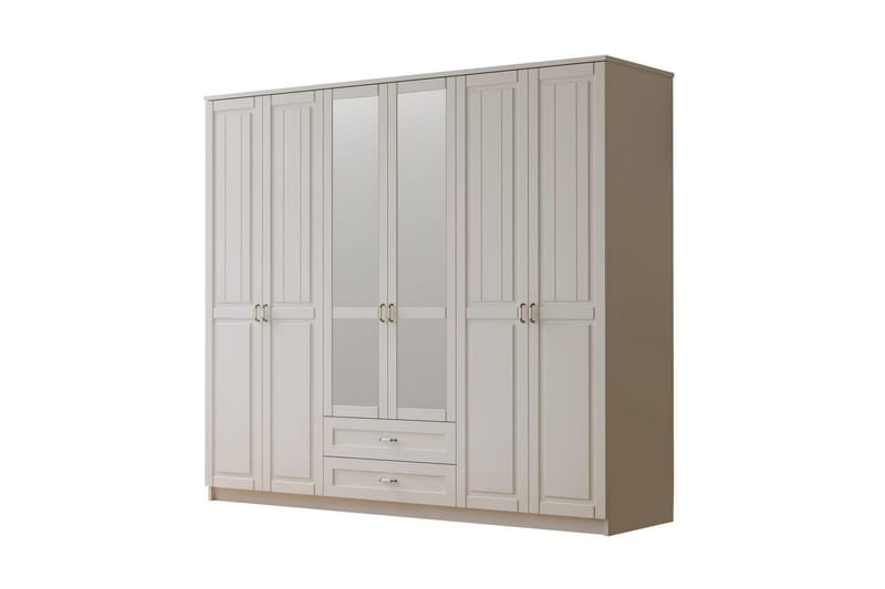 Ceynor Garderobsskåp 210x184 cm - Matt Vit - Förvaring - Skåp - Garderobsskåp