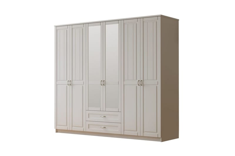 Ceynor Garderobsskåp 210x210 cm - Matt Vit - Förvaring - Skåp - Garderobsskåp