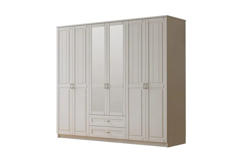 Ceynor Garderobsskåp 210x210 cm, Matt Vit