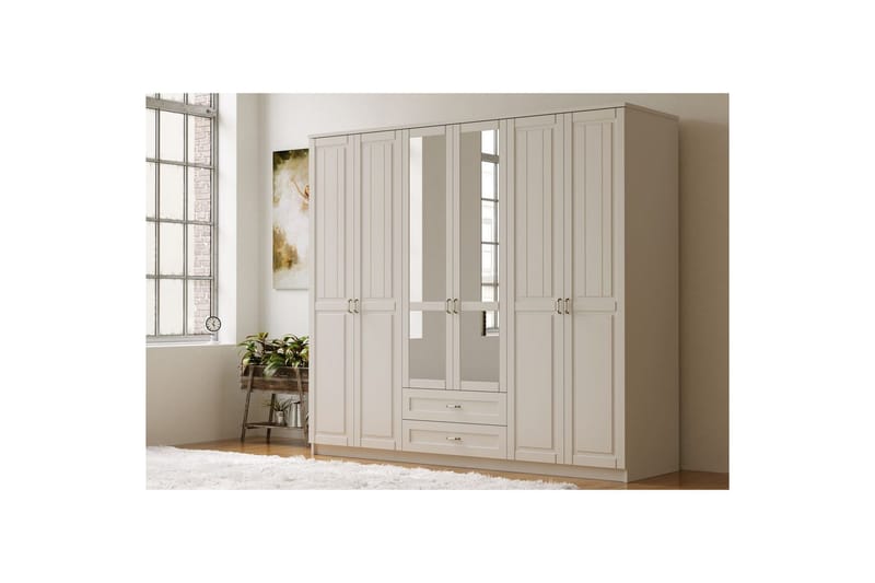 Ceynor Garderobsskåp 210x210 cm - Matt Vit - Förvaring - Skåp - Garderobsskåp