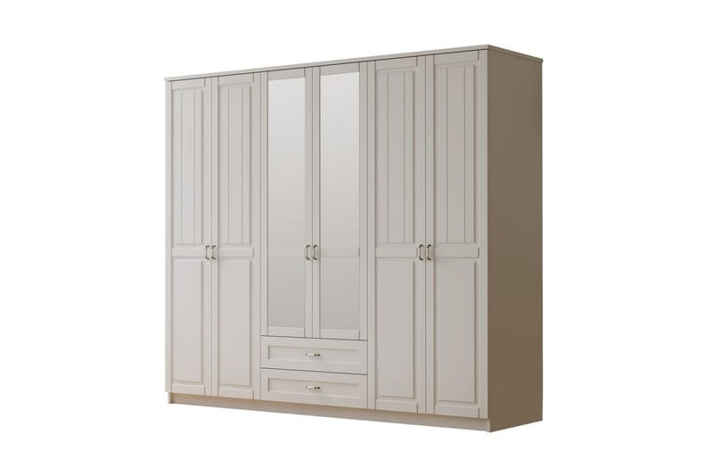 Ceynor Garderobsskåp 210x210 cm, Matt Vit