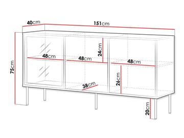 Claven Skänk 151 cm - brun - Förvaring - Förvaringsmöbler - Skänkar & sideboards
