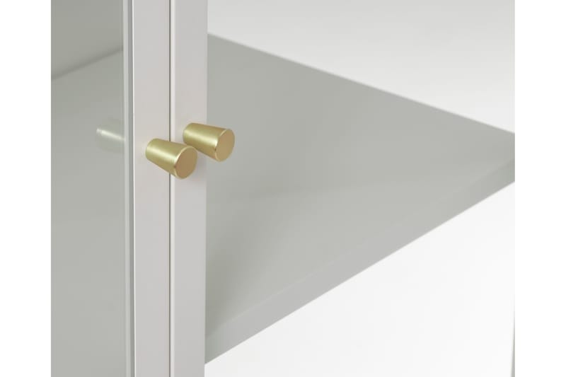 Cytheria Vitrinskåp 40 cm djup 90 cm bred 160 cm hög Trä - White - Förvaring - Skåp - Vitrinskåp