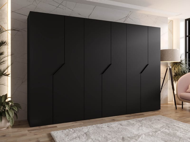 Eikra Garderob 300 cm - svart - Förvaring - Skåp - Garderobsskåp
