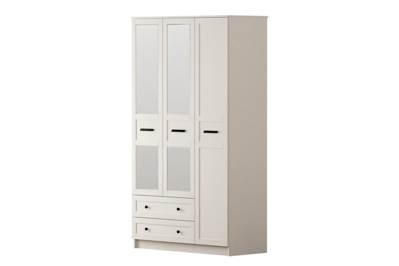 Elaro Garderobsskåp 105x184 cm - Matt Vit - Förvaring - Skåp - Garderobsskåp