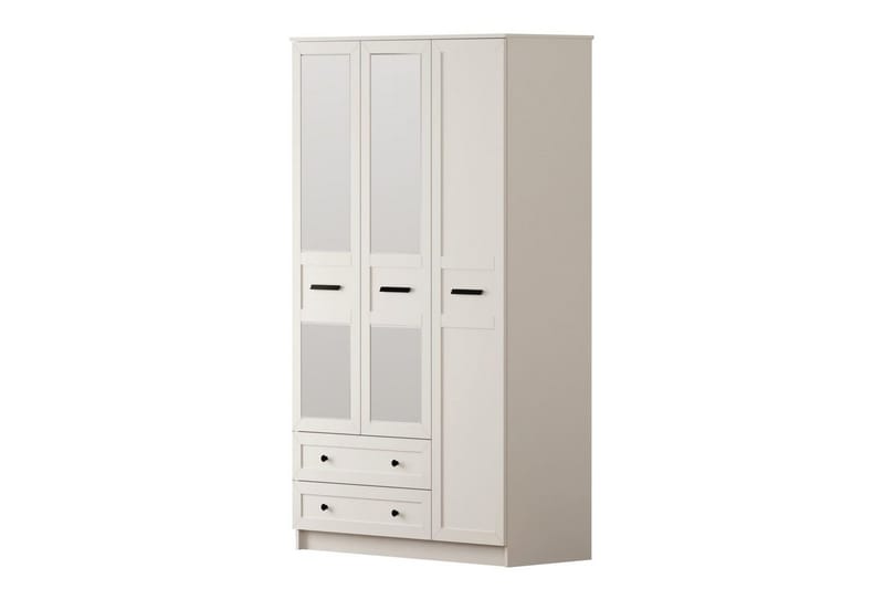 Elaro Garderobsskåp 105x210 cm - Matt Vit - Förvaring - Skåp - Garderobsskåp